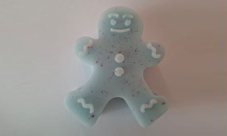 Jabón del muñeco de jengibre, con aroma y textura que extrapolan tus sentidos